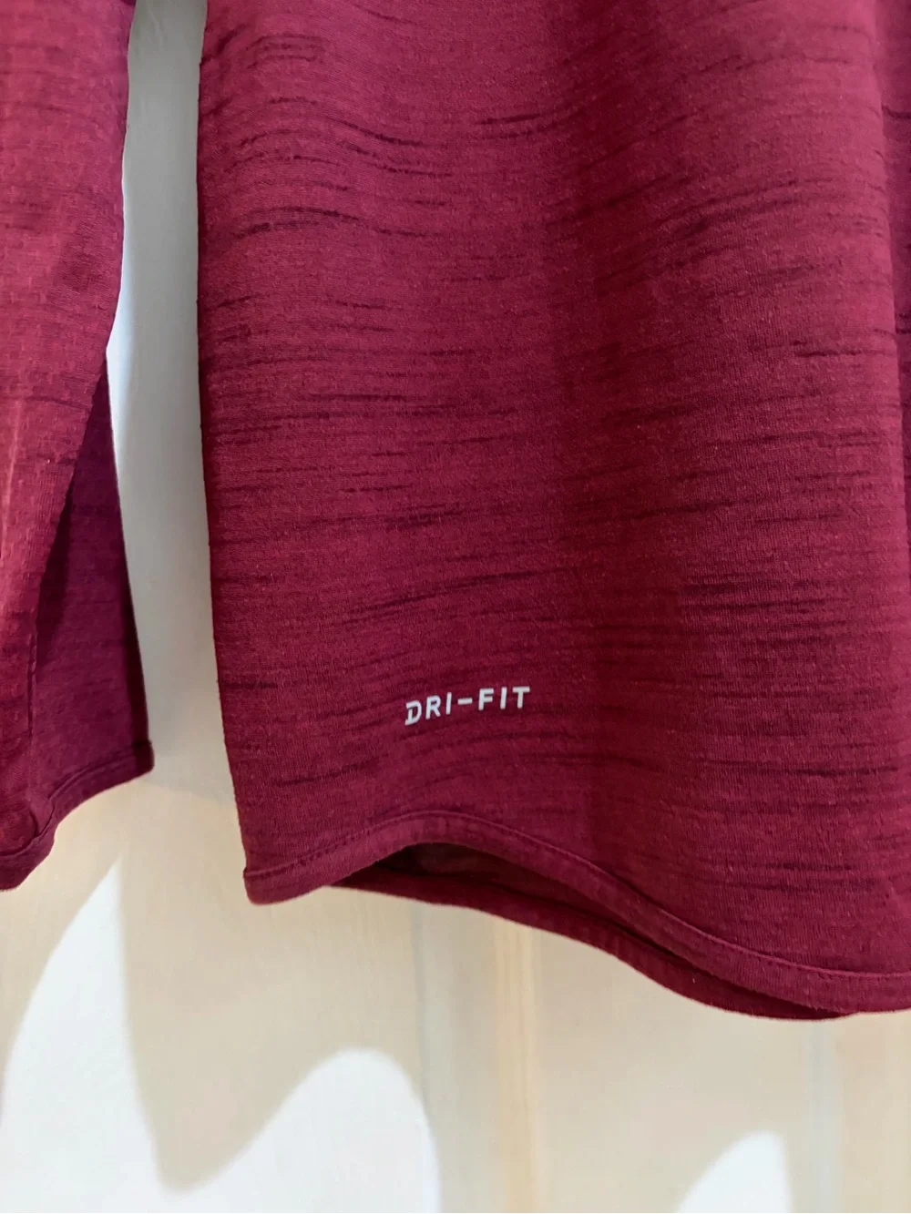 Nike Maroon and Gold Long Sleeve Performance Top